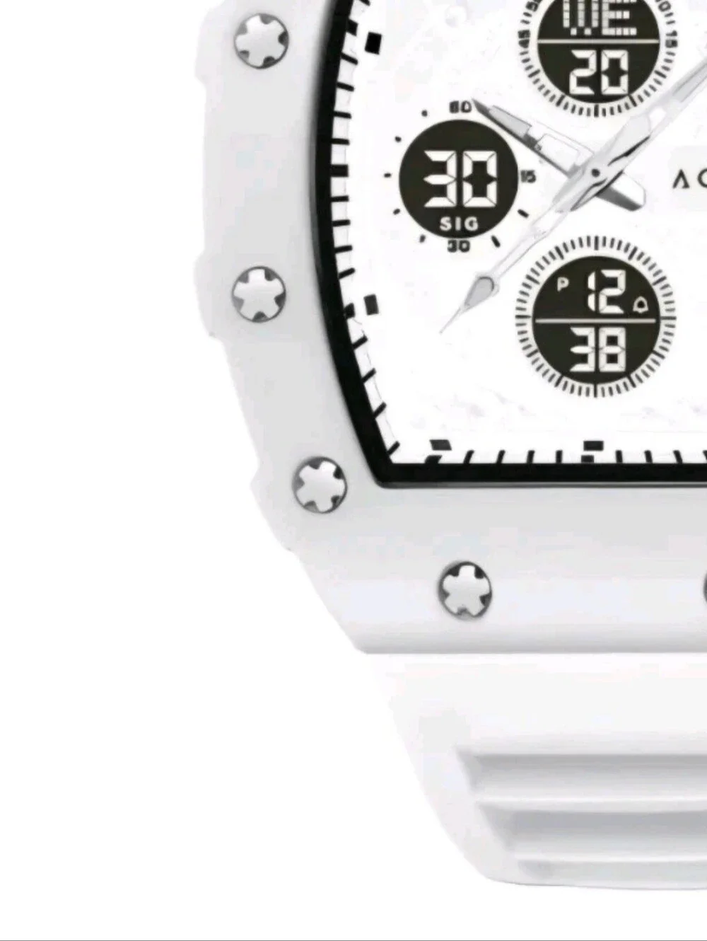 Activa X Invicta Digital Essentials Men's Watch - 42.8mm, White (ACW2605-005)